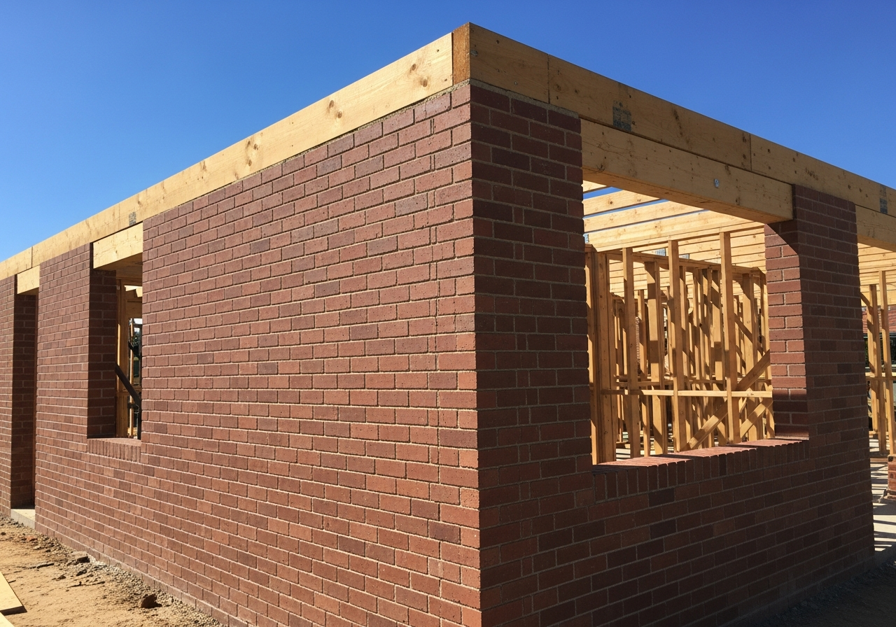 Brick veneer wall core drilling
