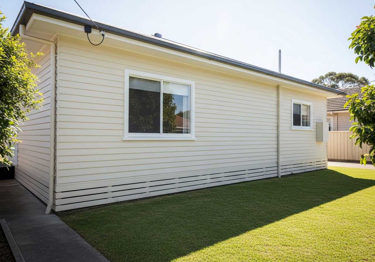 Timber cladding wall drilling